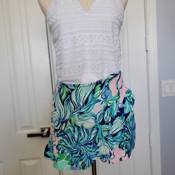 NWOT Lilly Pulitzer Faye Floral Skort - Picture 1 of 15